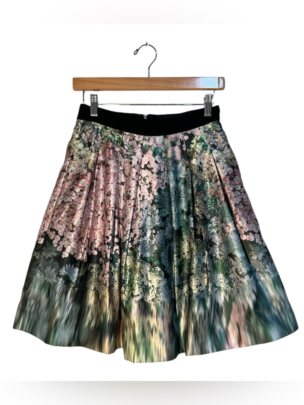 Ted Baker London Floral Fit & Flare Skirt Metallic Tulle Lined Size 1